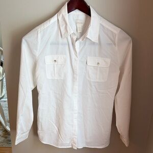 Chico's Classic White Casual Button-Down Shirt